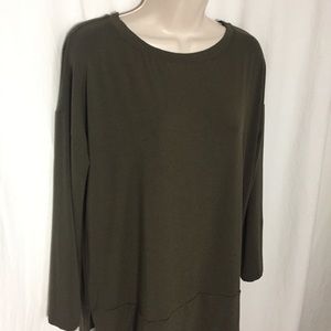 Eileen Fisher S Green Tunic Top